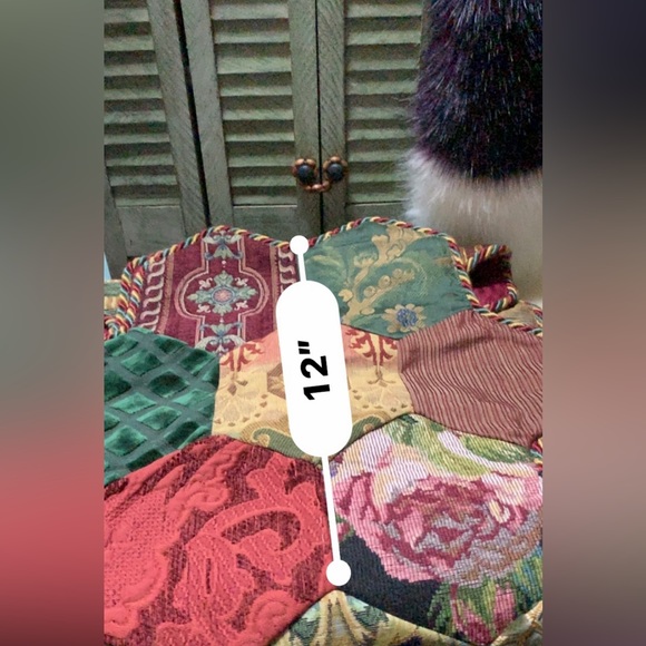 🍀CAMINO DE MESA DE RETAZOS,ESTILO VICTORIANO 🌺ECHO A MANO🍀TELA VINTAGE🍀#700 - Picture 10 of 17